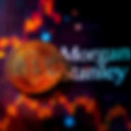 Morgan Stanley and Bitcoin A graphic showing a Bitcoin symbol next to the Morgan Stanley logo, highlighting the company's focus on cryptocurrency investments.