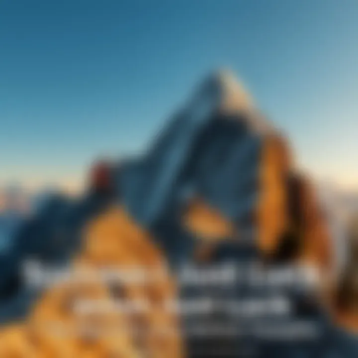 A person reaching the peak of a mountain, symbolizing achievement through effort and determination.