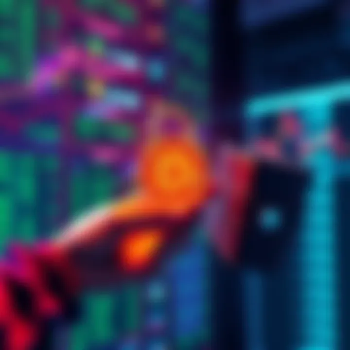 Moving Kaspa Off Exchange A person transferring digital currency from an exchange to a secure wallet, symbolizing the importance of holding crypto securely.