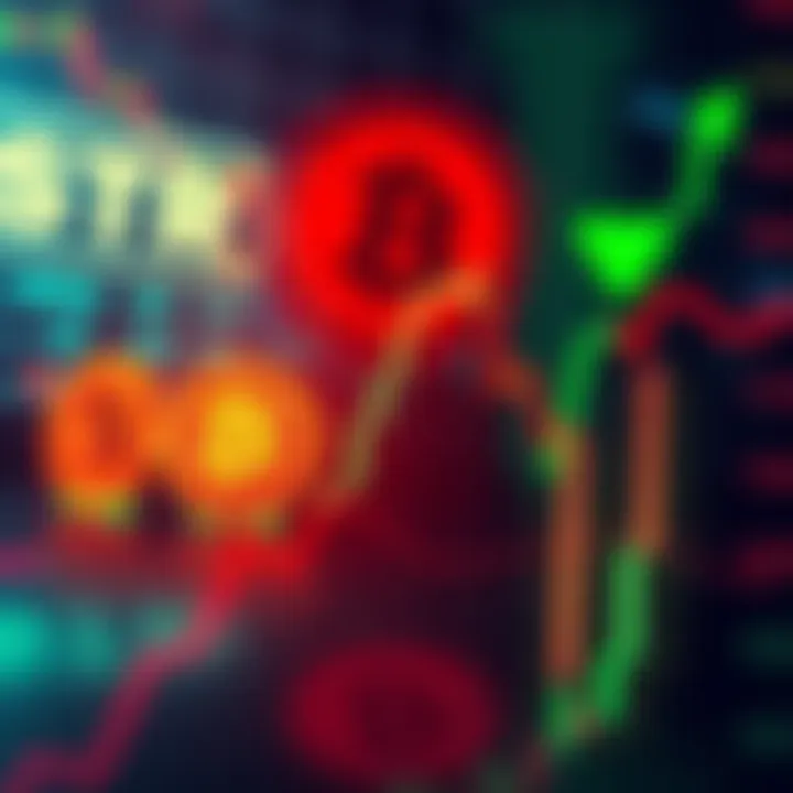 MSTR STRC Stock Struggles A stock chart showing MSTR's STRC shares declining, with symbols of dividends and Bitcoin sales in the background, illustrating the challenges ahead.