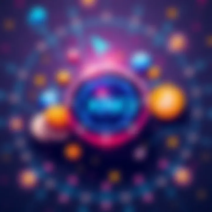 An illustration showcasing Nano (XNO) logo with digital currency symbols and community feedback icons around it