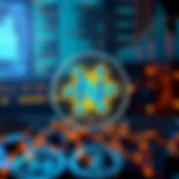 A digital representation of the Nano cryptocurrency logo with mining graphics in the background, symbolizing its use in crypto mining payouts.