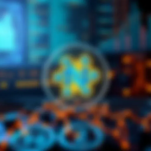 A digital representation of the Nano cryptocurrency logo with mining graphics in the background, symbolizing its use in crypto mining payouts.