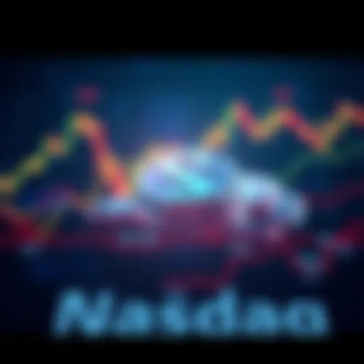 A digital representation of tokenized stocks with a backdrop of a stock market graph, symbolizing the SEC approval for Nasdaq's trading rules.
