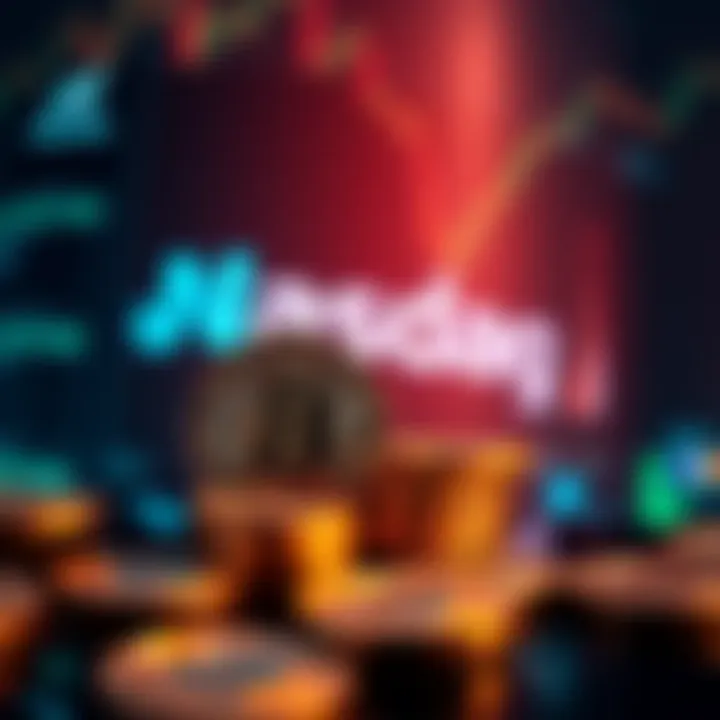 A digital graphic showing Bitcoin symbols with Nasdaq logo in the background, representing new Bitcoin options trading.