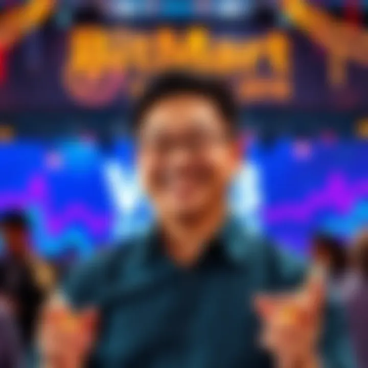 Nathan Chow, CEO of BitMart, smiles while celebrating eight years of growth with a background banner highlighting Web3 and digital finance.