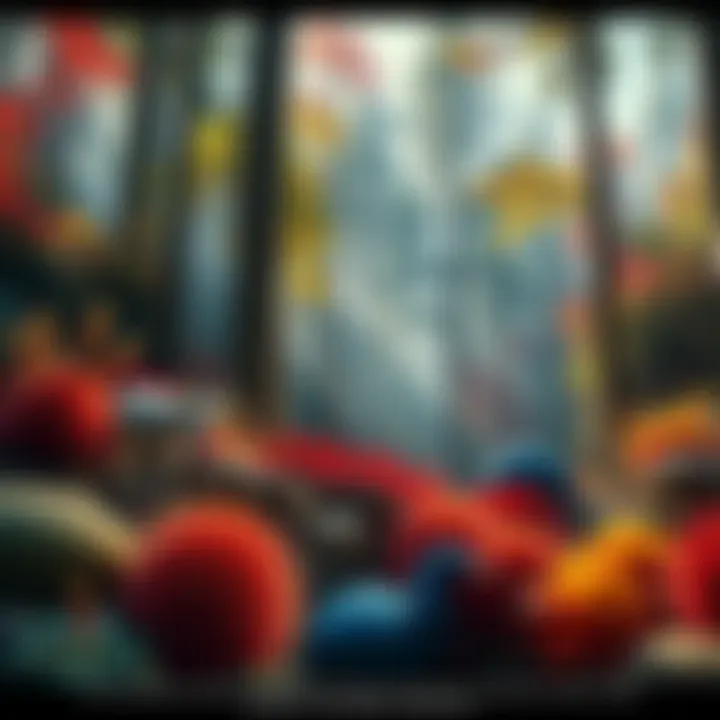 Natural Recovery A vibrant forest with animals returning and plants flourishing, showcasing the rebound of nature after human activity decreased.