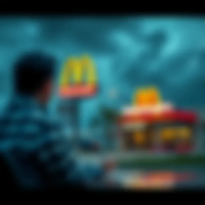 A person looking surprised as a neighbor signs a lease for land next to a McDonald's, symbolizing missed opportunities in real estate.