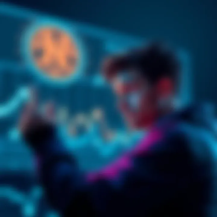 A worried person looking at a graph showing declining value, representing concerns about Nervos Network's future