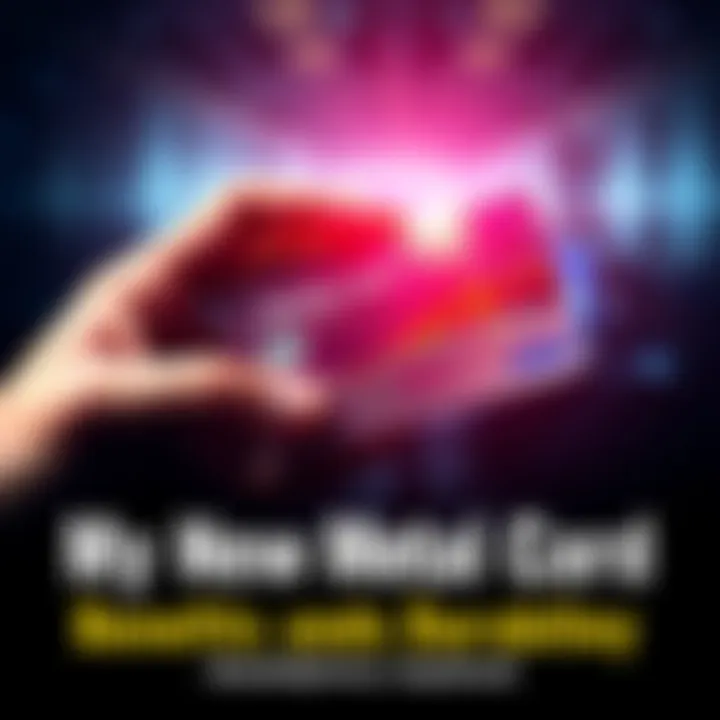 A person holding a shiny metal card, showcasing its sleek design and durability.