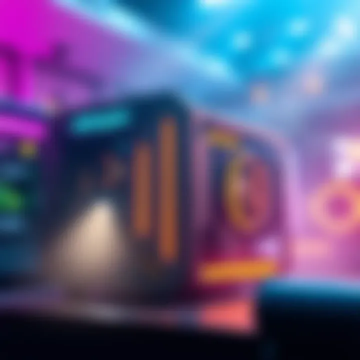 A sleek new mining device with modern features and a glowing display, showcasing its innovative design in a bright environment.