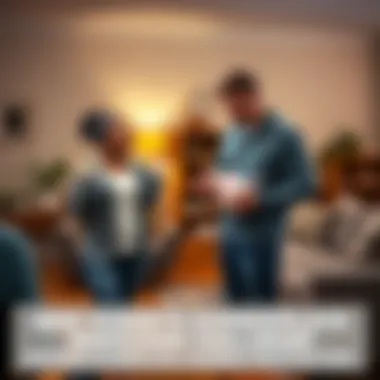 New parents arguing over childcare A couple stands in a living room, visibly frustrated while discussing baby care. One partner looks overwhelmed while the other appears dismissive.