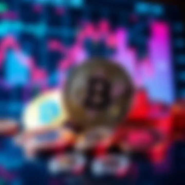 New Cryptocurrency Coins A collection of new cryptocurrency coins displayed on a digital background with graphs showing upward trends.