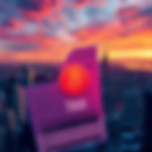 A graphic showing a tax form with a digital asset symbol and New York skyline in the background
