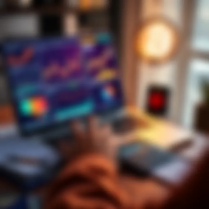 Newcomer Crypto Strategies A person analyzing cryptocurrency trends on a laptop with charts and graphs displayed, surrounded by notes and a calculator.