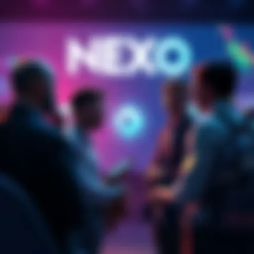 Group of people discussing NEXO price predictions for January 2026, sharing insights and ideas.