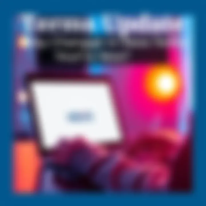 Person reading updated terms on a laptop with NEXO logo