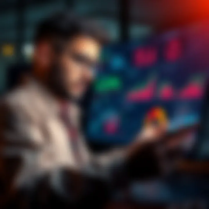 Investigator Nicolas Vaiman analyzing betting data with charts and graphs, highlighting high win rates on Polymarket.
