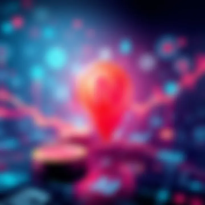 Graphic showing Nodle's token price dropping with a background of digital communication symbols and IoT icons.