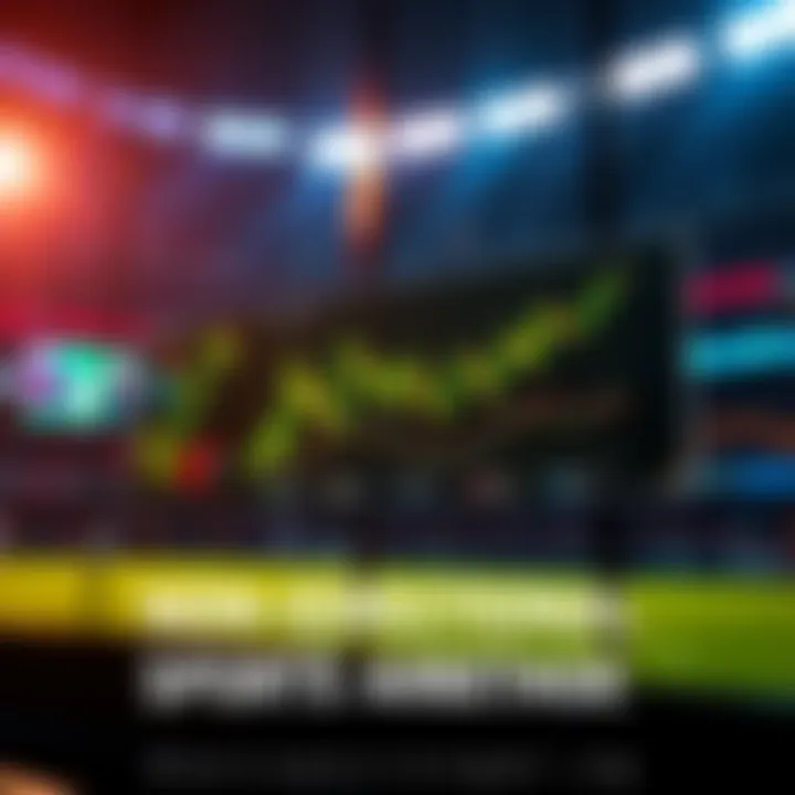 A graphic showing sports symbols and financial charts representing non-directional sports arbitrage investments.