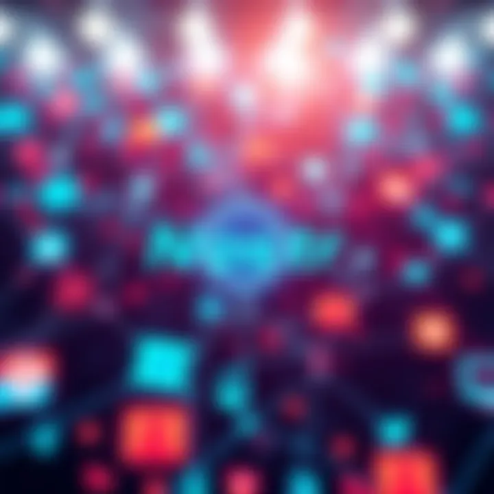 A digital representation of Nostr as a social media platform featuring interconnected networks and symbols of privacy and freedom.