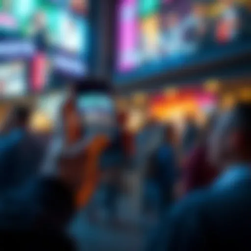 A person using a smartphone to access the NOSTR app, showing a vibrant online community with free expression.