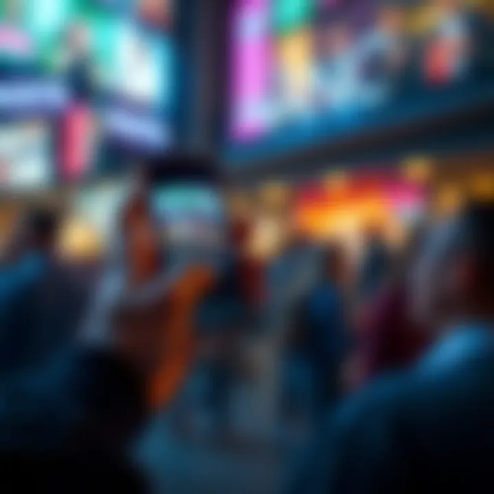 A person using a smartphone to access the NOSTR app, showing a vibrant online community with free expression.