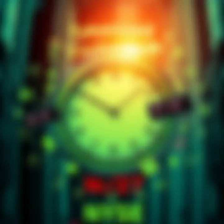 A digital representation of the NYSE logo surrounded by stock market symbols and a 24/7 clock, illustrating the new round-the-clock trading system.