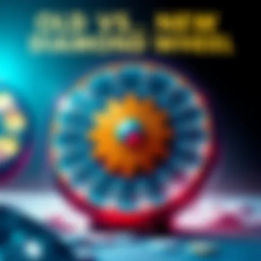 Comparison of the old diamond wheel and the new diamond wheel highlighting the changes and features for players
