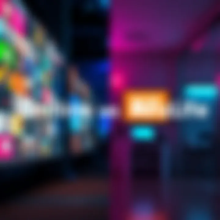 A split image showing a vibrant, curated social media feed on one side and a more ordinary, everyday scene on the other side, illustrating the contrast between online representations and real life.