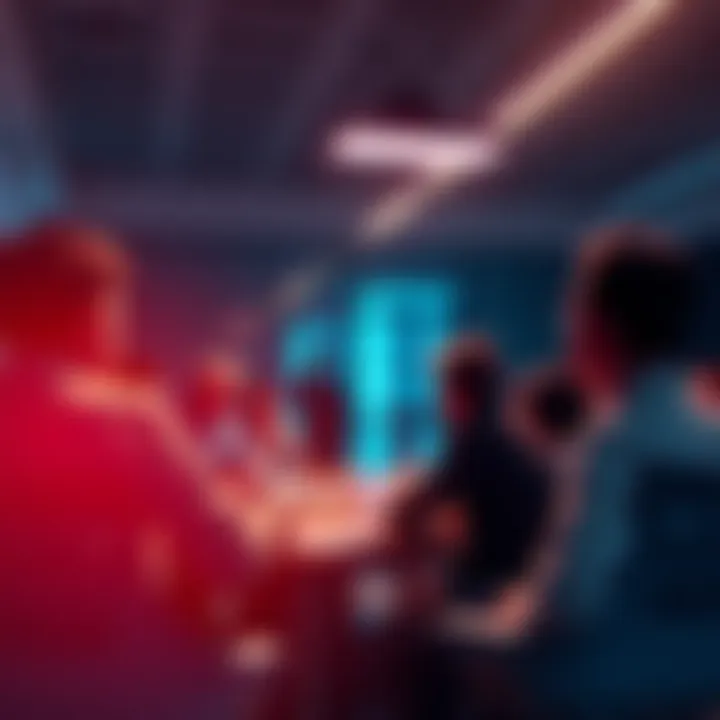 People discussing open source initiatives in a meeting room