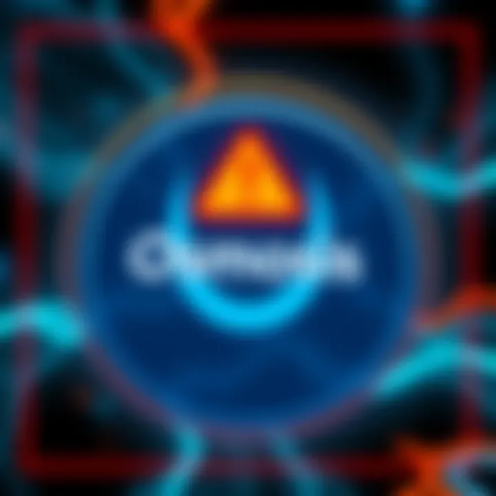 Osmosis logo featuring a caution symbol indicating potential shutdown