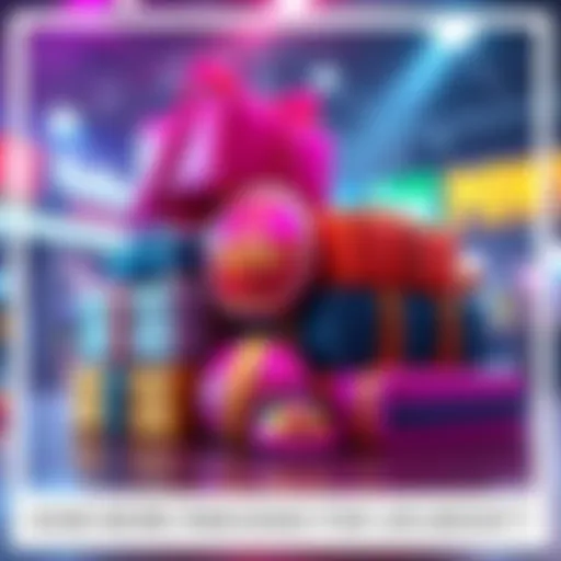 Colorful game parcels stacked with badges showcasing a 10% boost