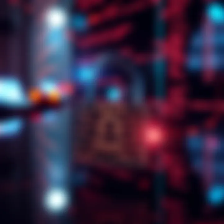 Password security concept with lyrics A graphic showing a padlock surrounded by song lyrics, highlighting the risks of using lyrics as passwords.