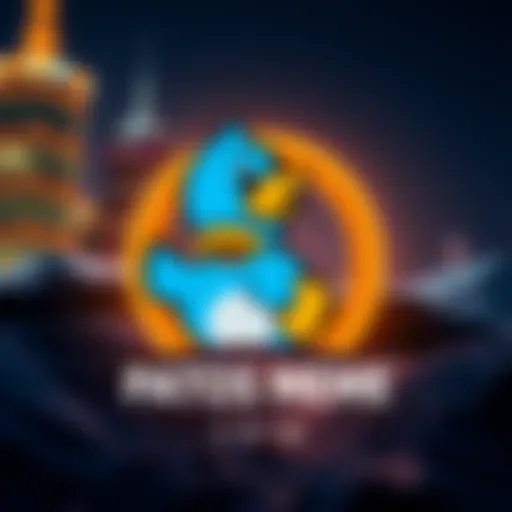 A vibrant logo of Patos Meme Coin with a playful duck character symbolizing its fun and friendly nature in the crypto market on the Solana blockchain.