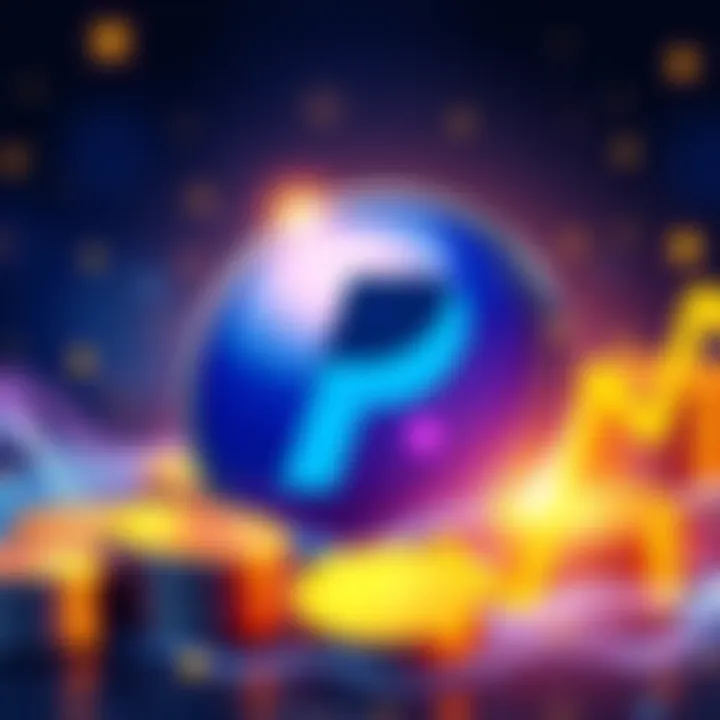 Illustration of PayPal logo with stablecoins and a 3.7% yield symbol