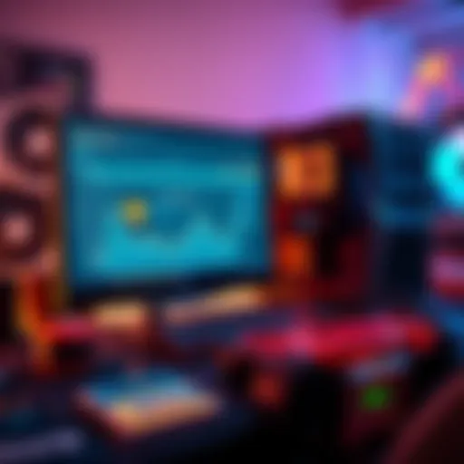 A computer screen displaying Bitcoin mining software and graphics cards setup