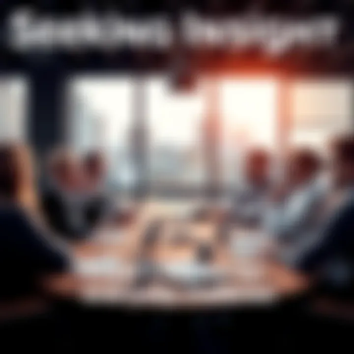 People discussing advice A group of people sharing ideas and advice around a table, with notebooks and coffee cups in front of them