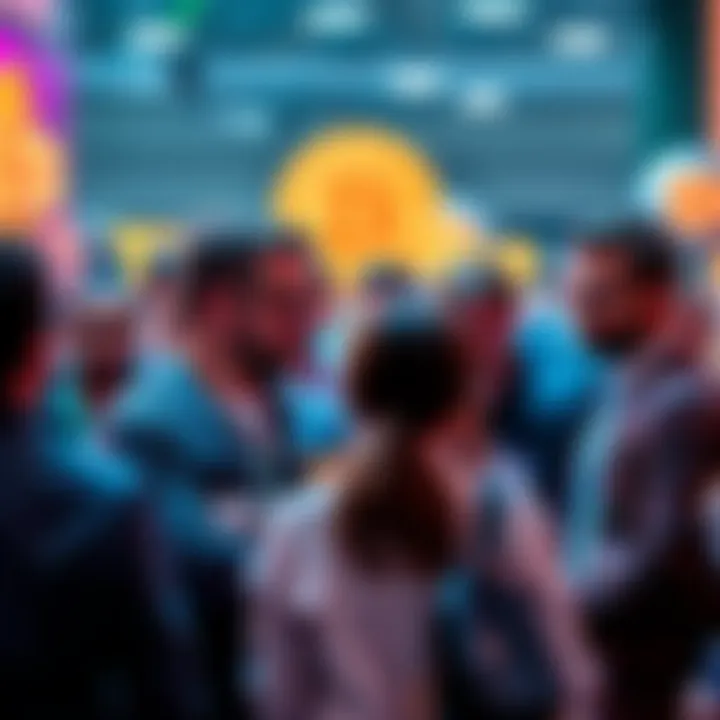 A group of people sharing opinions about BitGo and its role in the crypto market at a forum
