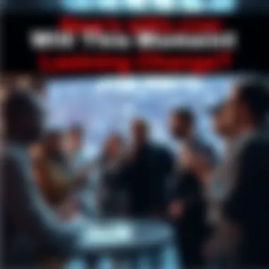 A group of people engaged in a discussion about social change, with one person gesturing passionately.