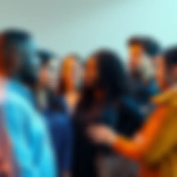 A group of people engaged in a conversation about the concept of being nice in modern society, with diverse expressions