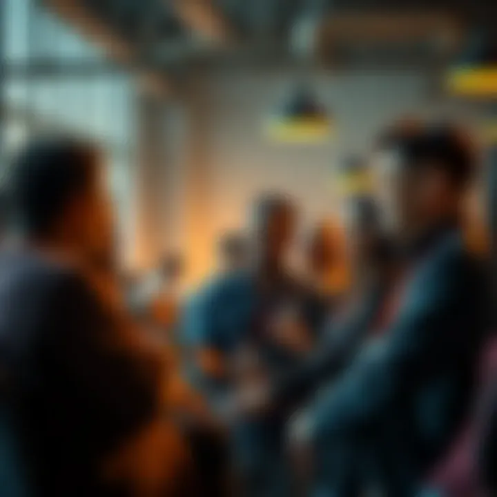A group of diverse people sharing opinions and ideas about current trends in a casual setting.