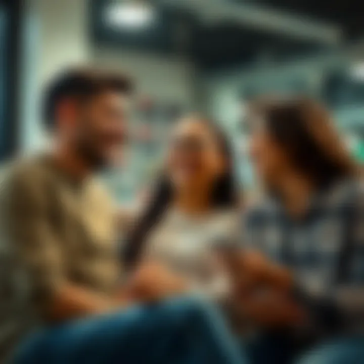 People laughing together A group of friends sharing a joyful moment, laughing while facing daily challenges together.