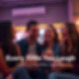 A group of friends enjoying a moment of laughter together, showcasing the joy of shared humor and connection.