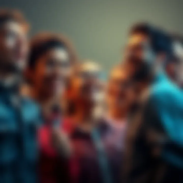 A group of people expressing joy and disappointment, reflecting changing opinions on a project