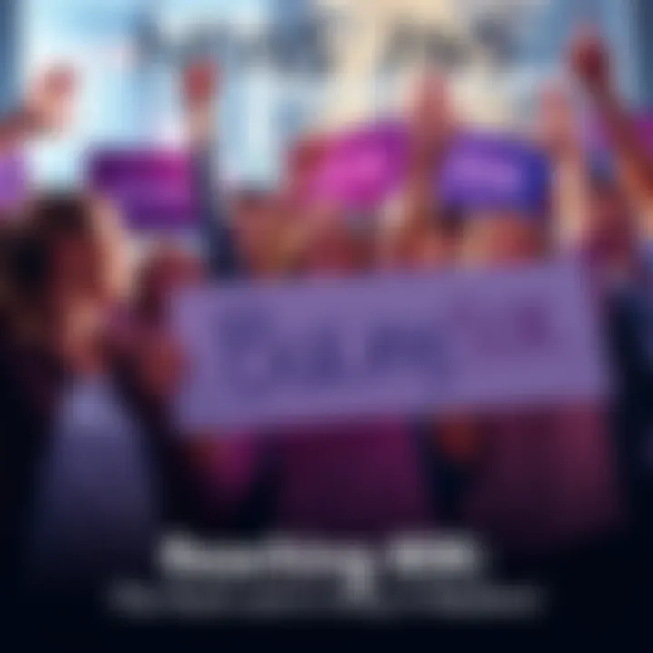 A group of people with excited expressions holding signs that say '80K' and cheering together, showing a mix of joy and anticipation for reaching the milestone.