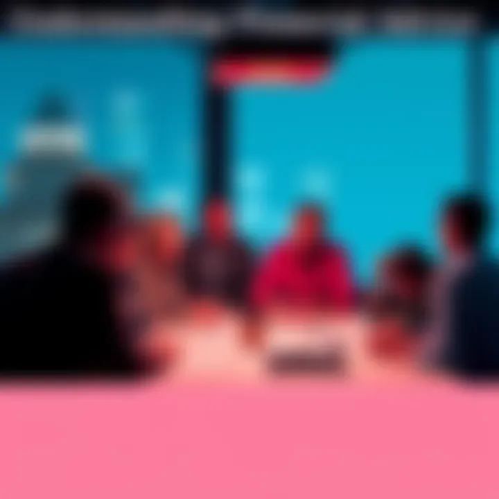 A group of individuals sitting around a table sharing thoughts on financial topics.