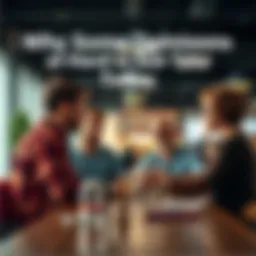 A group of people engaged in a serious discussion about differing opinions in a casual setting.