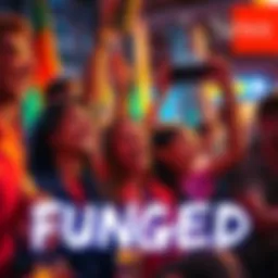 People enjoying the Funged trend A group of people laughing and sharing posts about Funged in a vibrant online community