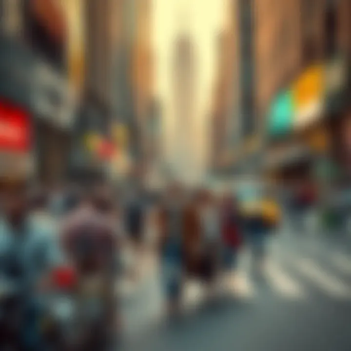 A group of people navigating a busy city street, symbolizing change and movement in life